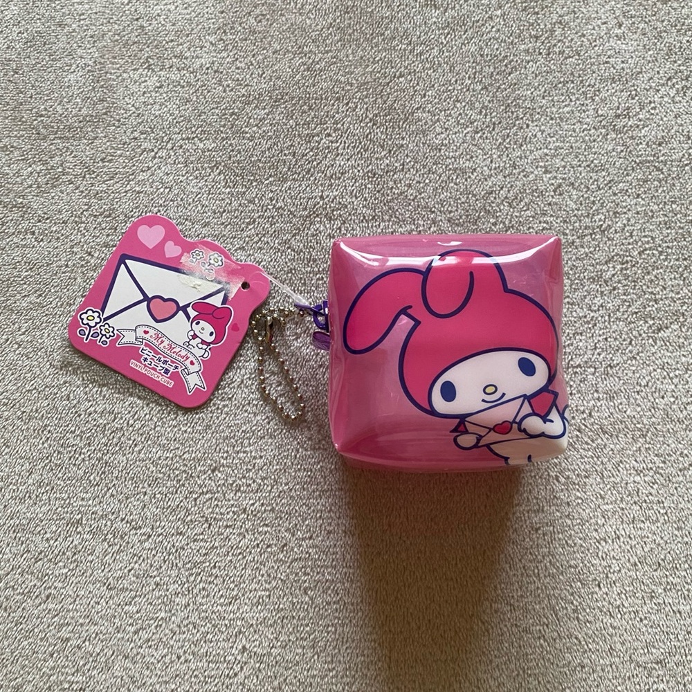 sanrio my melody vinyl cube keychain